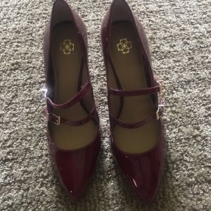Burgundy Patent Leather Pumps